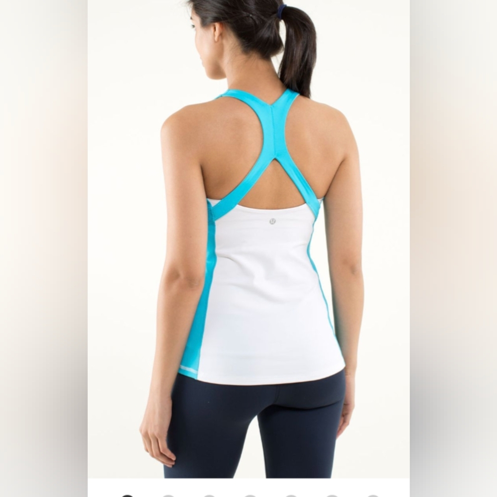 Lululemon Blue and White Racerback Tank Top - Picture 6 of 6